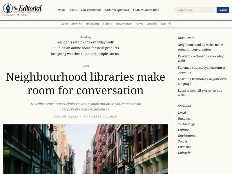 Editorial demo site