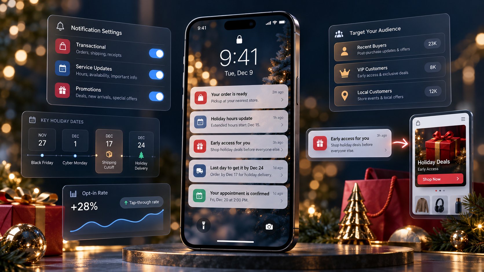 Push Notifications for Small Business Apps: A 2026 Holiday Playbook