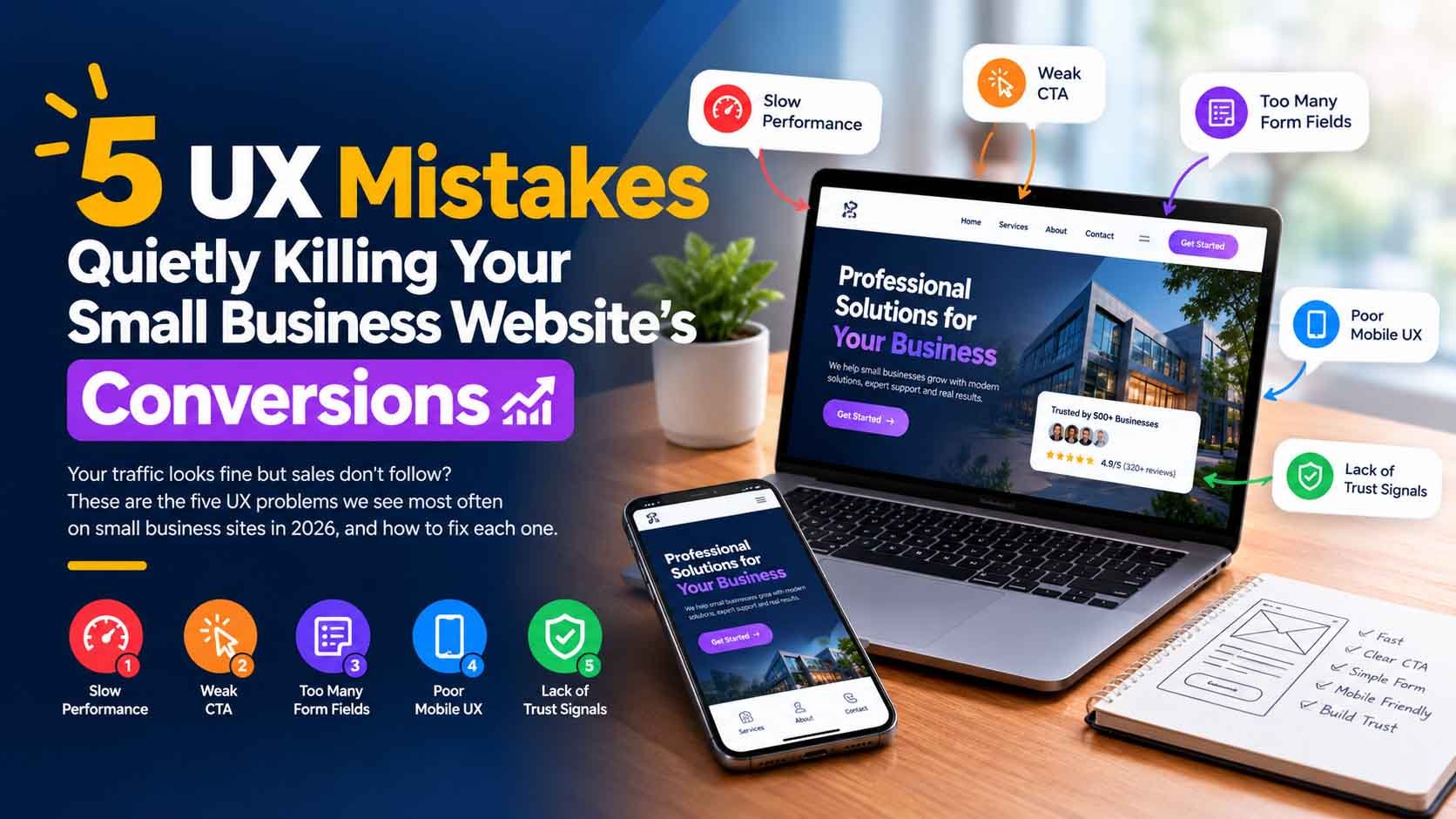5 UX Mistakes Quietly Killing Your Small Business Website's Conversions