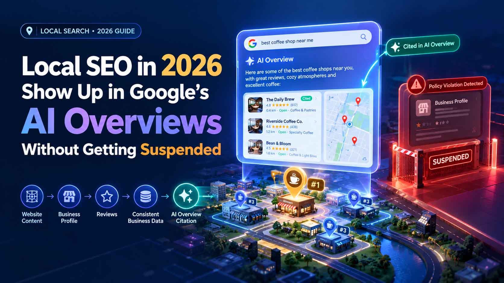Local SEO in 2026: How to Show Up in Google's AI Overviews (Without Getting Suspended)
