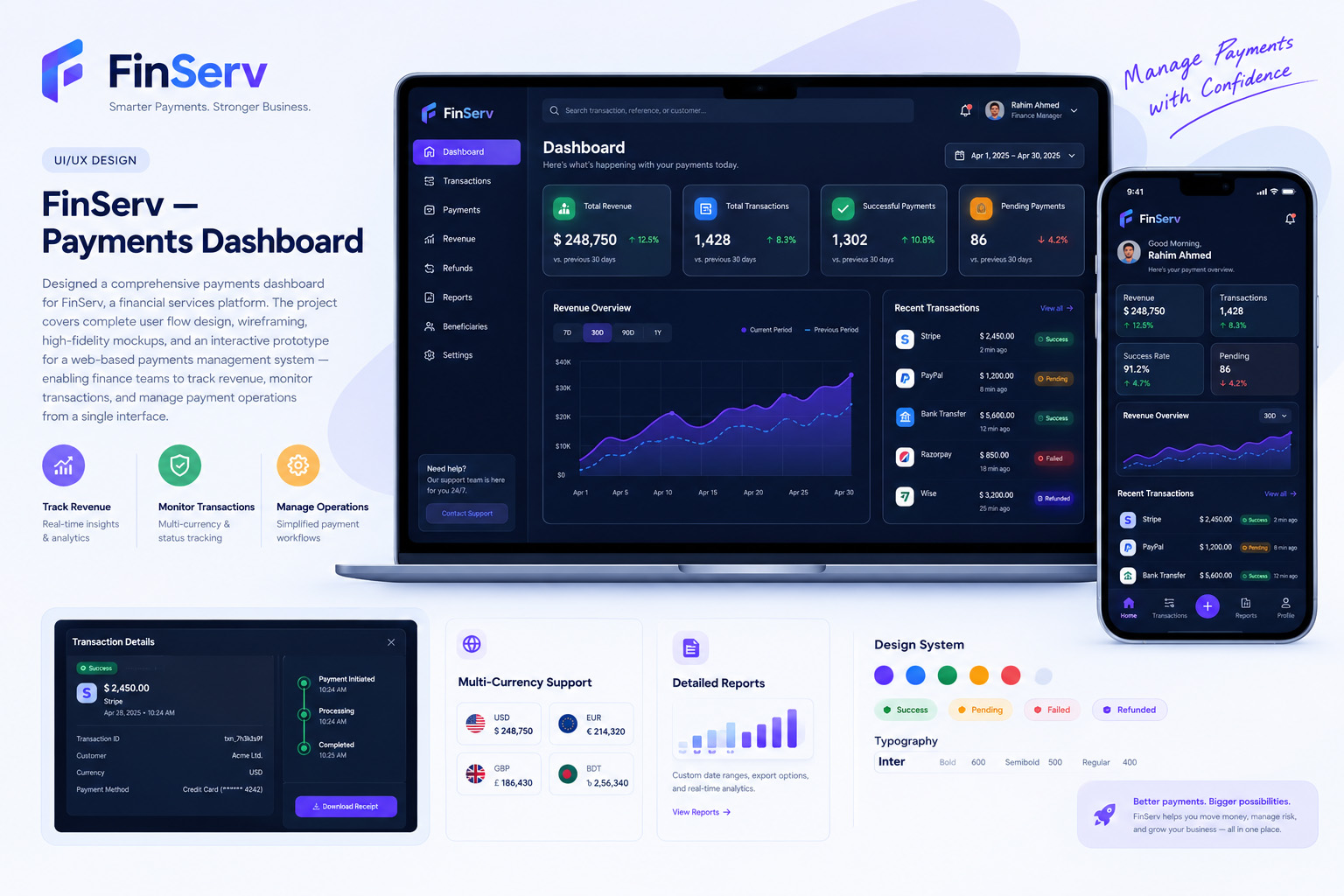 FinServ — Payments Dashboard